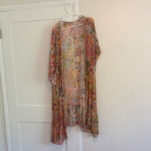 Floral Multicolor Kimono Dress